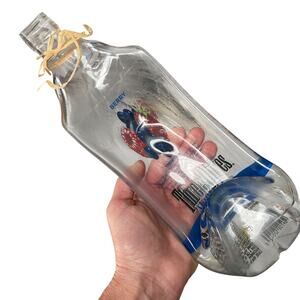 Three Olives Vodka Melted Bottle Artisan Made Flat Bar Decor Cheese Tray Dish